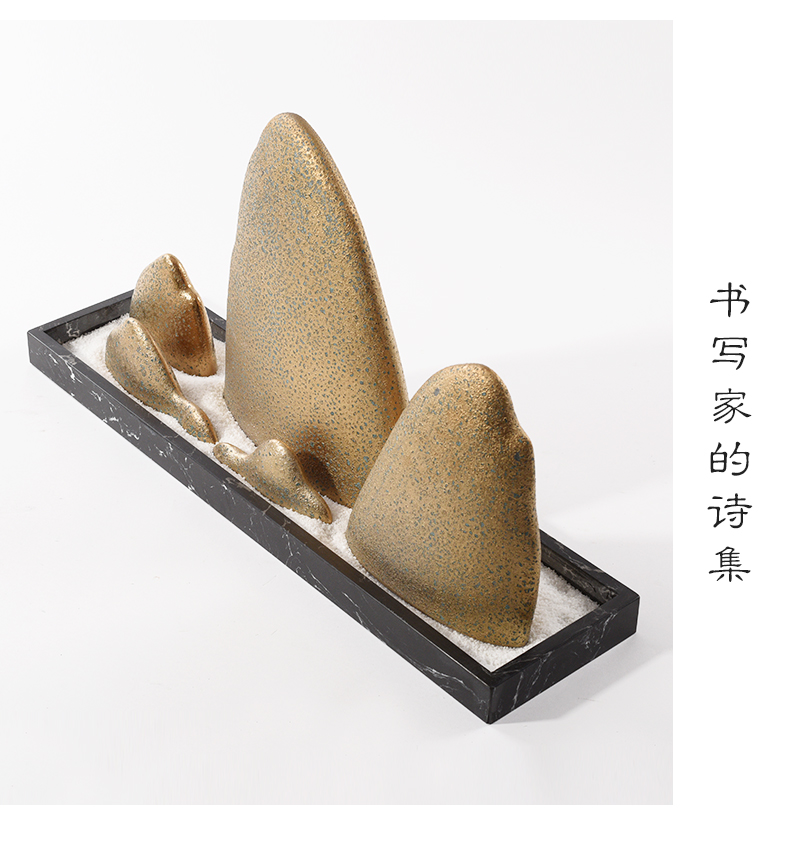 New Chinese style ceramic rockery micro furnishing articles hotel club villa landscape corridors aisle side porch scene table decorations