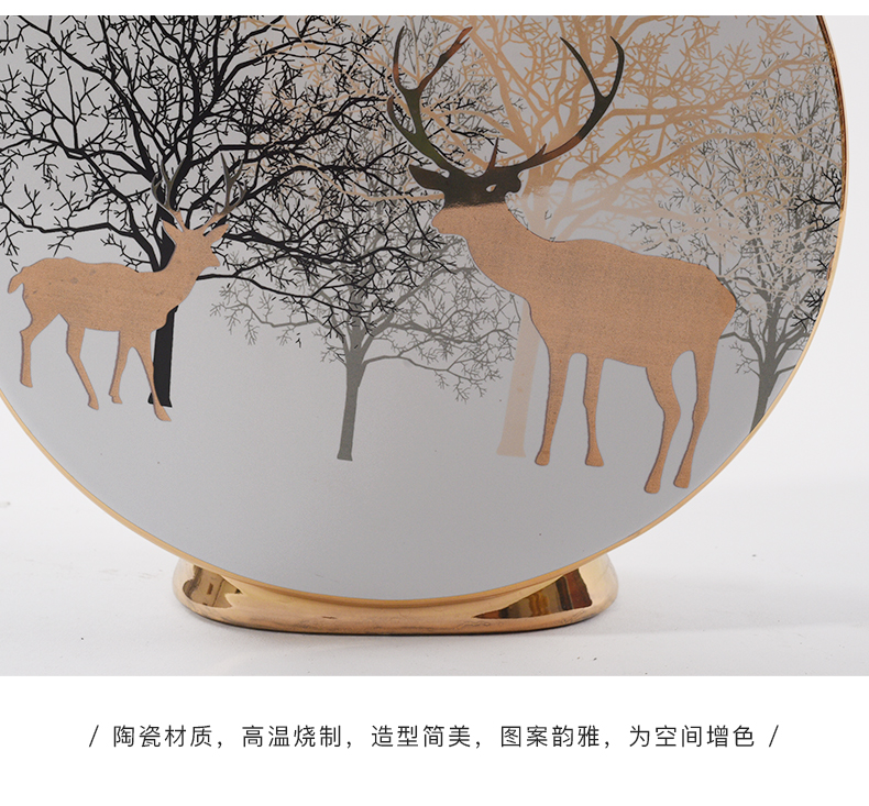 Moose pattern ceramic storage tank furnishing articles rich ancient frame creative Chinese soft adornment household wine sitting room decoration