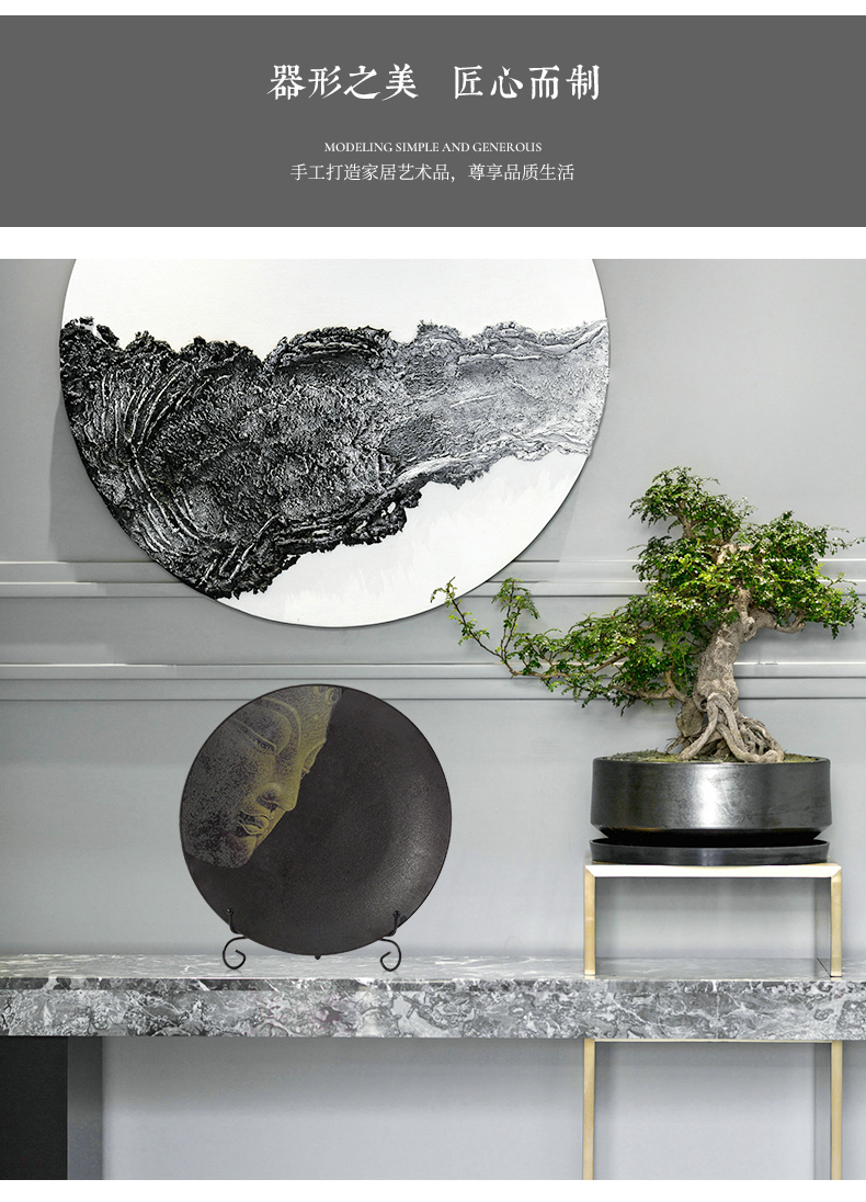 New Chinese style ceramic plate of zen bodhisattva furnishing articles home sitting room TV ark, study porch desktop soft adornment