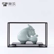 Immediately have money ceramic ornaments new Chinese Zen model room study room wine cabinet entrance soft decorations