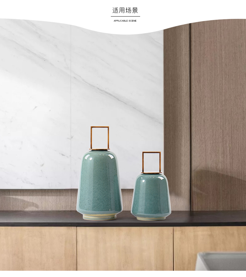 Wine ceramic decoration ideas, the sitting room porch closet exhibition hall decoration new Chinese modern soft outfit furniture furnishing articles
