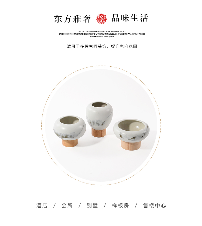 Creative home rich ancient frame partition ano household act the role ofing is tasted Chinese ceramic vases, flower implement flowerpot furnishing articles large caliber