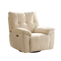 Winter Bear Cream Style Lazy Sofa Reclining and Sleeping Bedroom First Class Single Sofa Bed Living Room Electric Recliner