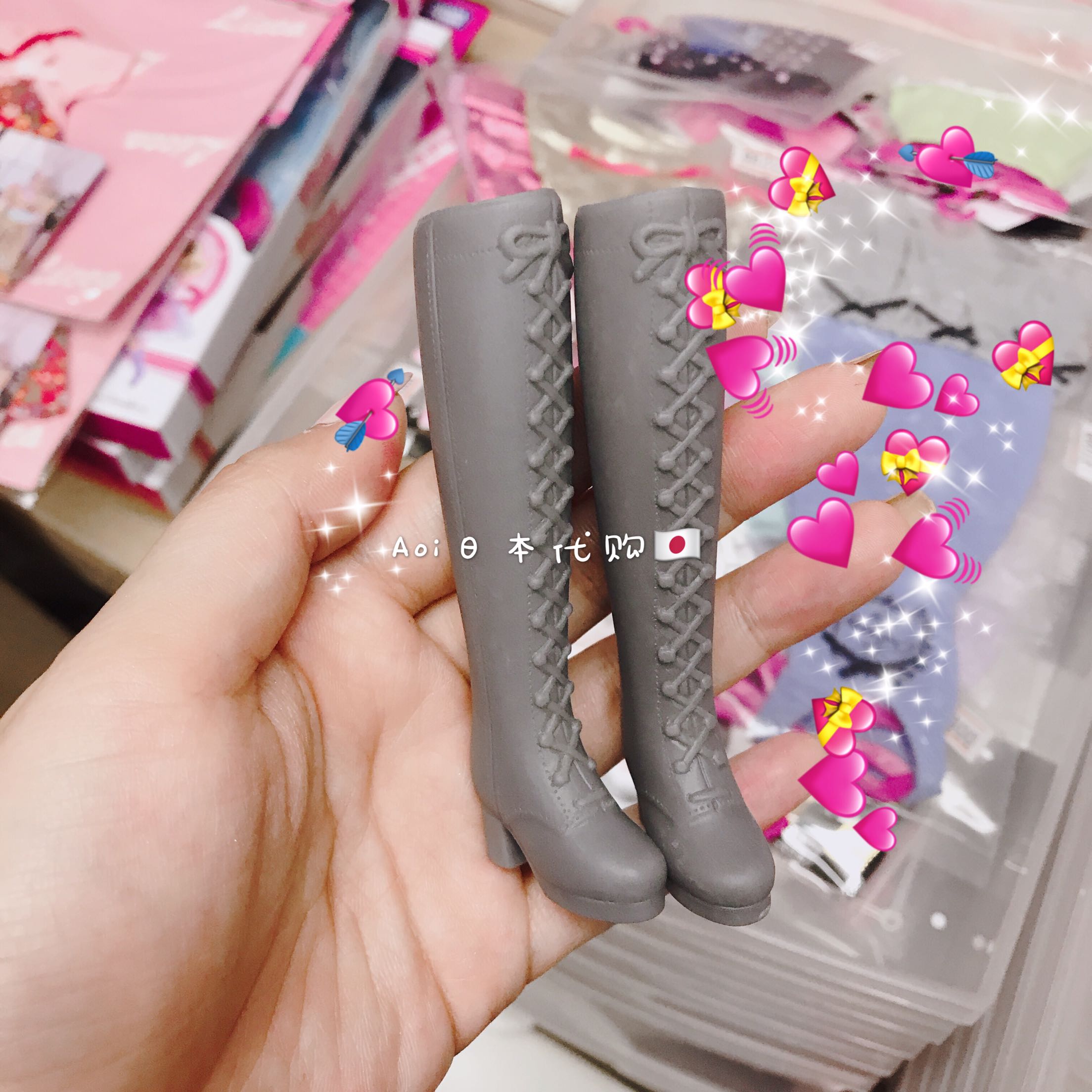 Aoi Japan Jenny Doll Strap High Silo Boot Grey