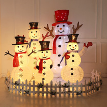 Christmas Snowman ornaments Glowing Snowman decorations Snowman dolls Christmas Tree scene decoration Festive window decoration