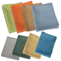 Decorated cotton towels yellow orange dark blue gray grass green grass green rubbed towels spot
