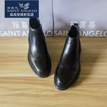 Santa claus winter velvet warm cotton shoes genuine leather