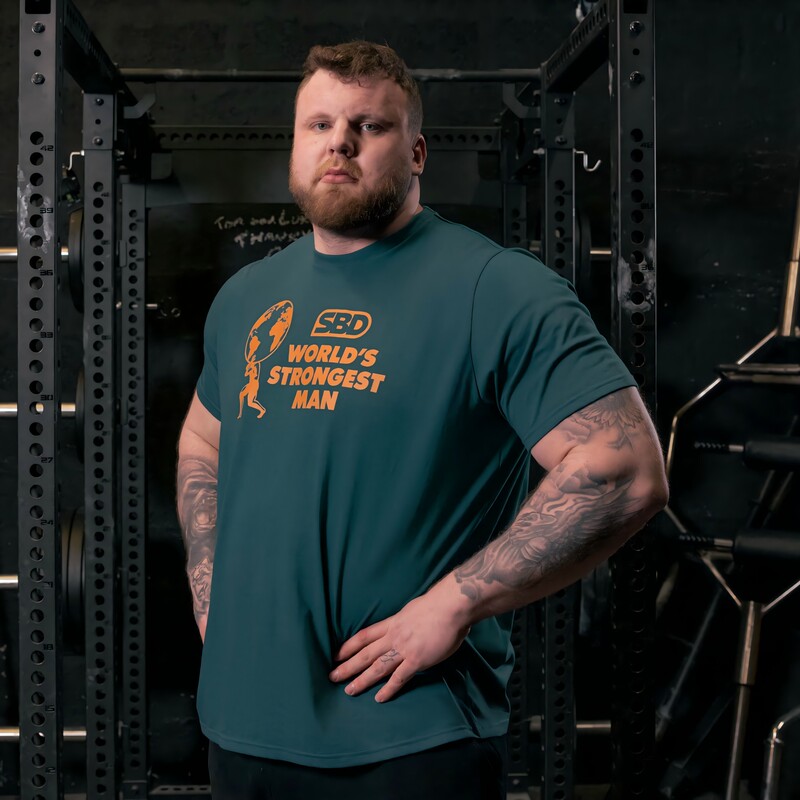 British Sbd2025 Strongman Competition Official T-Shirt Popular Short-Sleeved Training Sports Round-Neck T-Shirt Fitness Sports