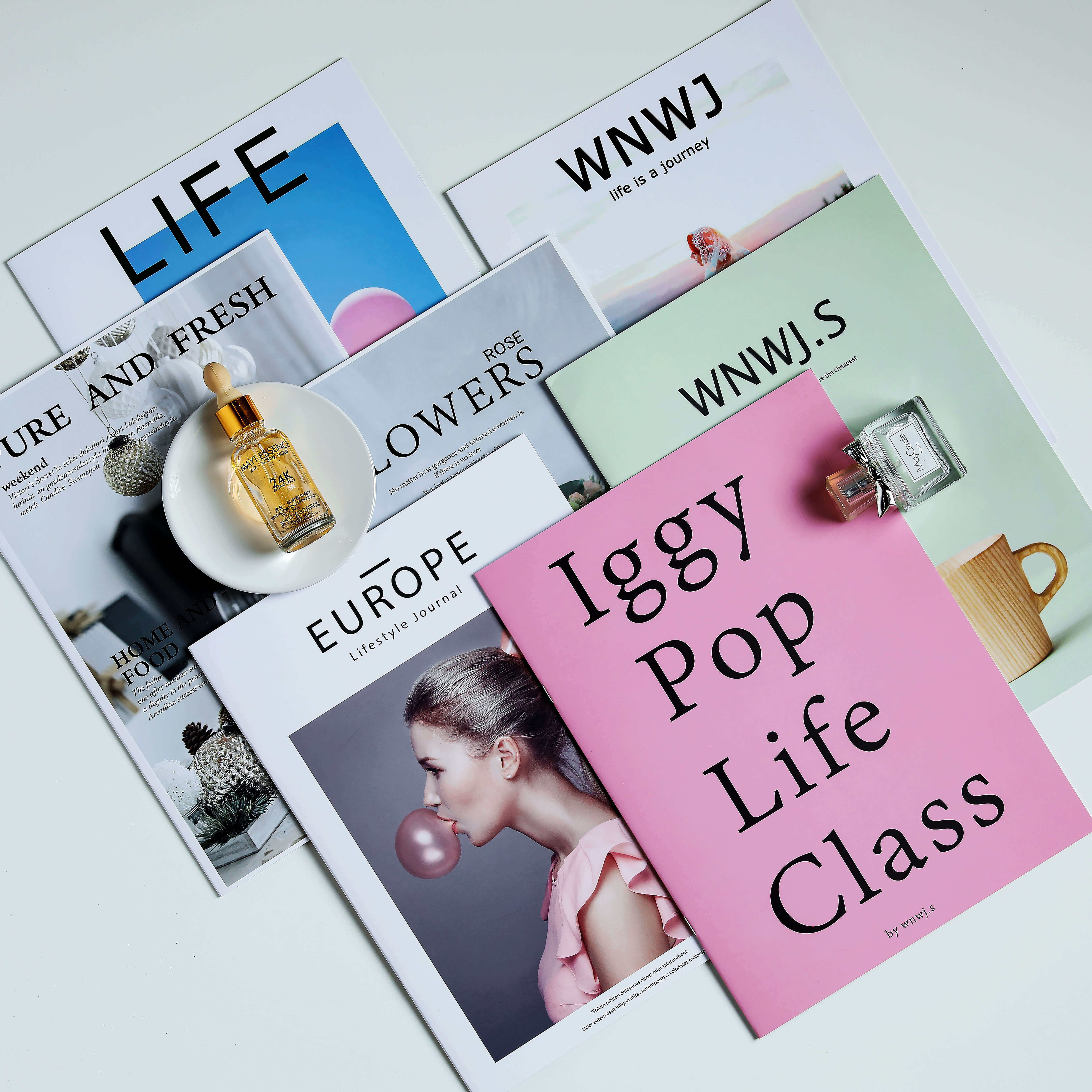 Photography English magazine series book props model book gourmet baking tea photo ins decoration collocation