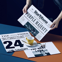 In Nordic wind full color English newspaper magazine gourmet beauty photography props for magazine decoration products