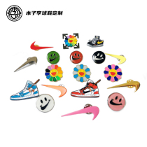Shoe Custom Original Design GD Sunflower swoosh Hook Smiley AJ1 North Carolina Blue Shoe Belt Buckle Pin Buckle