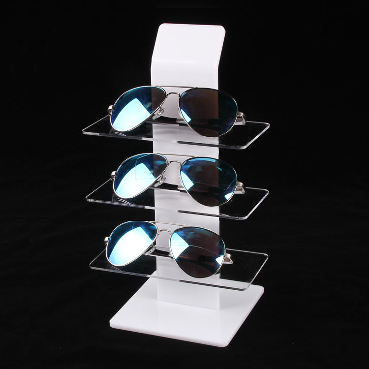 New three-layer acrylic glasses display rack glasses counter frame sunglasses placement prop glasses accommodating shelf