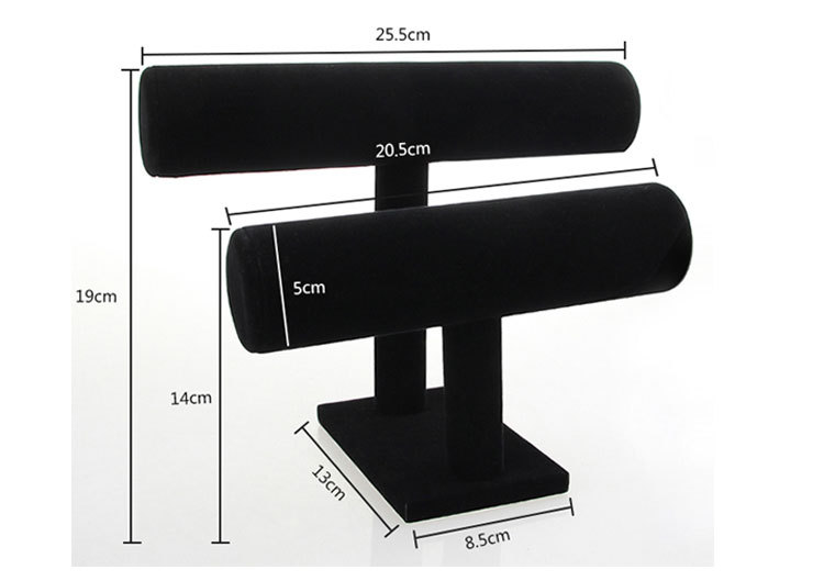 Flannel một lớp ba lớp vòng đeo tay khung trang sức hiển thị đứng đồng hồ đeo tay kệ trưng bày bao bì giá - Vòng đeo tay Cuff vòng phong thủy