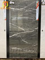 Black stone pattern whole body marble tile 800X800 Shiny non-slip floor tile Living room dining room TV wall tile