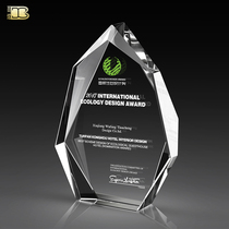 Creative Iceberg Crystal Trophy customized upscale medals to be made K9 transparent glass production lettering company awards