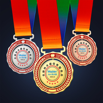 Creative Metal Medals Customized Gold Silver and Bronze Basketball Sports Competition Outstanding Staff Event Awards Medal