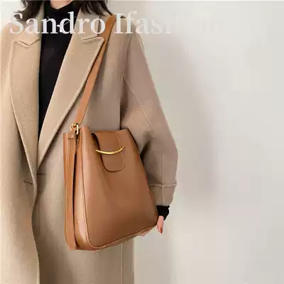 Sandro Ifashionnbsp Large Capacity Women's Bag 2021 New Fashion Shoulder Female Bag Soft Leather Tote Bag