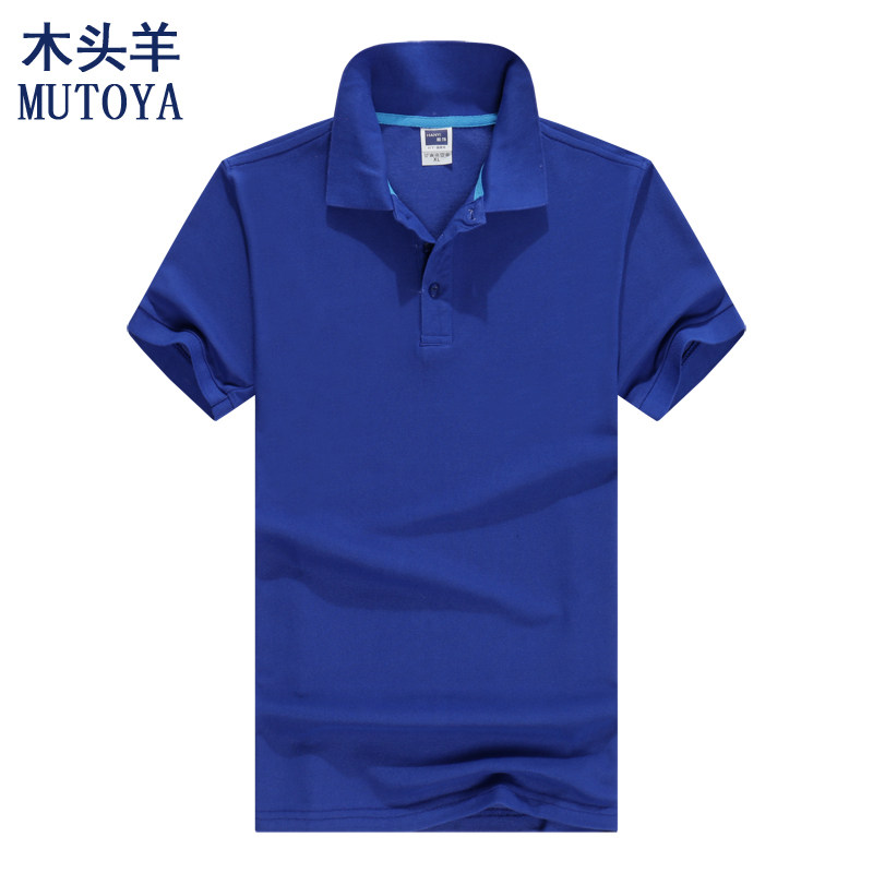 Custom work clothes T-shirt set to be turned collar culture Advertisement Polo shirt short sleeve pure cotton workwear embroidered print logo