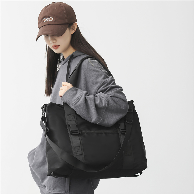 Large-Capacity Shoulder Bag for Women, High-End, Fashionable and Versatile, Portable Oxford Cloth, College Student Travel Waterproof Cross-Body Backpack