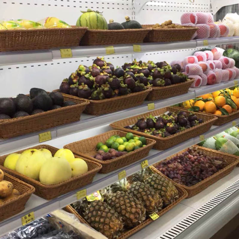 Imitation vine fruit basket rattan choreography basket Rectangular Bread Basket display Vegetable Basket Snack containing plastic crate tray