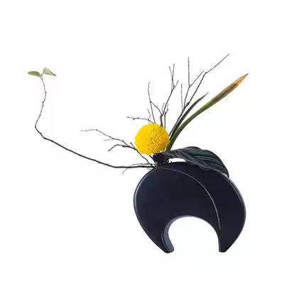 池坊草月花器自由花不规则插花器皿剑山插花器小原流花道创意摆件