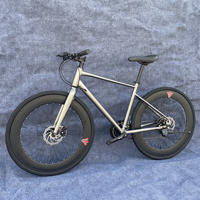 Gravel Road Bike 700C Aluminum Alloy Gravel Bike 21/24/27/30 Speed Flat Handlebar Road Bicycle