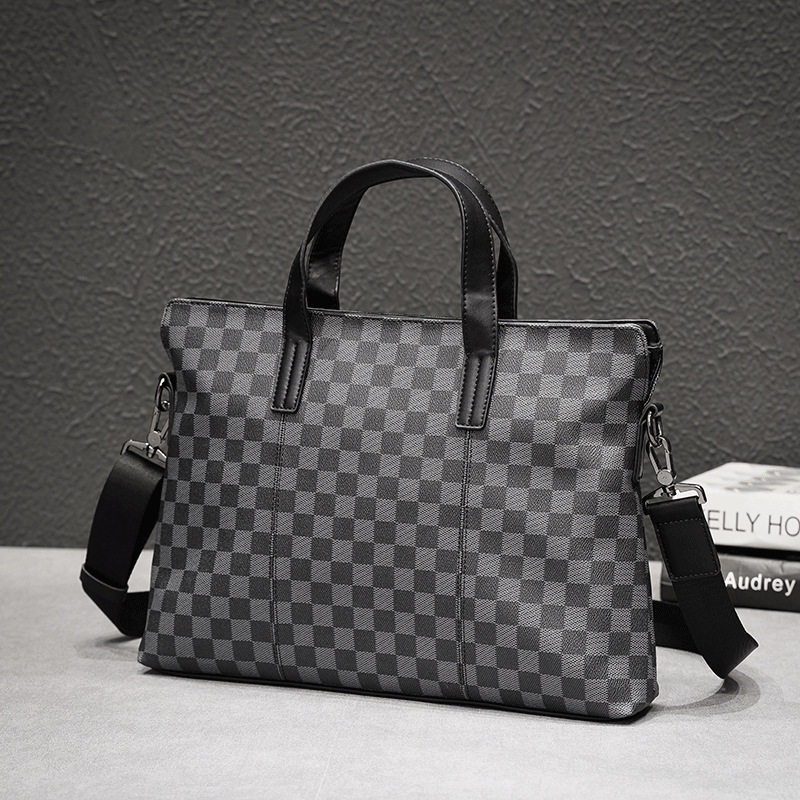 Hong Kong men's bag genuine leather men handbag briefcase cross section Single shoulder bag slanted satchel backpack Bull Pie-Taobao