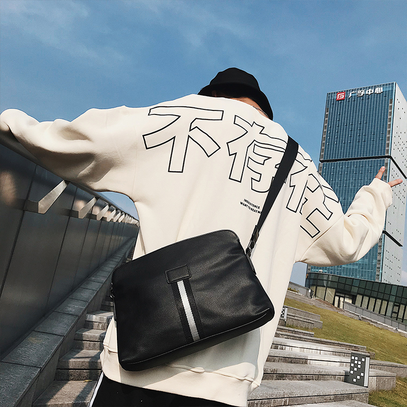 Trendy New Genuine Leather Business Casual Single Shoulder Bag Han Edition Men's Bag Fashion Crash Cortical Single Shoulder Bag Inclined Cross Pack