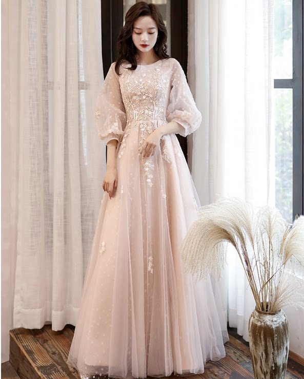 Evening dress female performances celebrity temperament long edition student banquet dream Sen department wears fairy ocean art examination