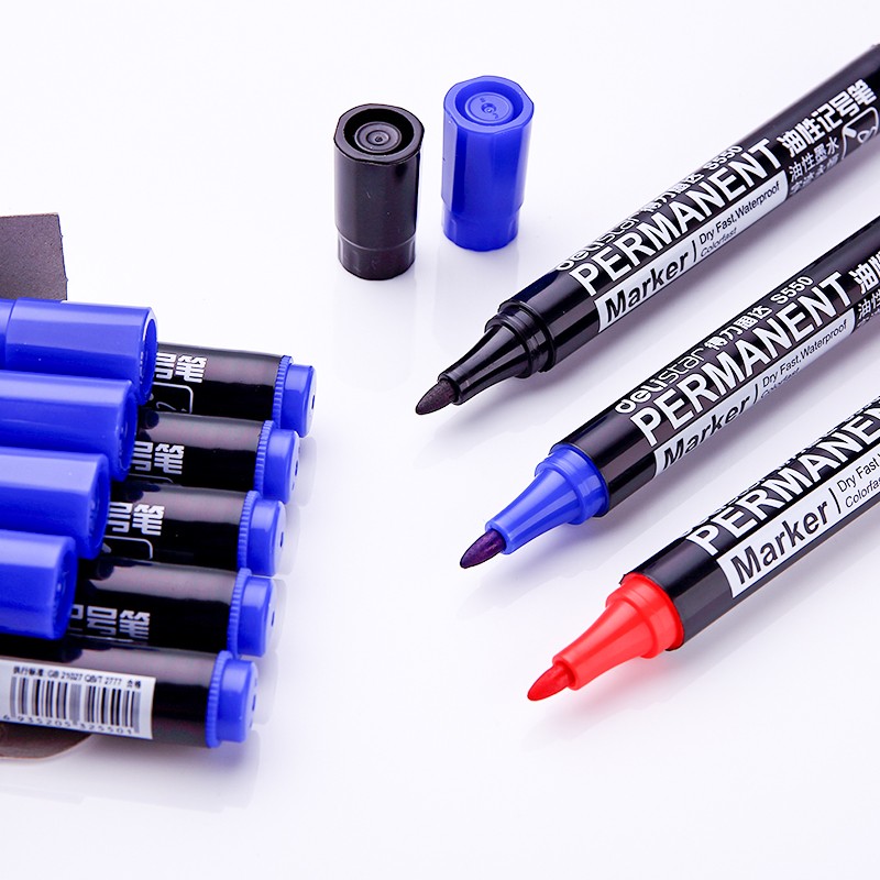 Powerful S550 marker pen thick head marker pen express logistics big head pen blue red black hook line pen quick-drying oil type