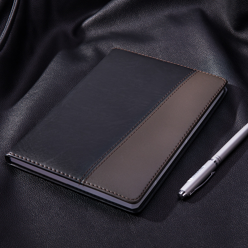 Powerful leather notepad 7911 meeting record book 25K business notebook 120 pages thickened office supplies