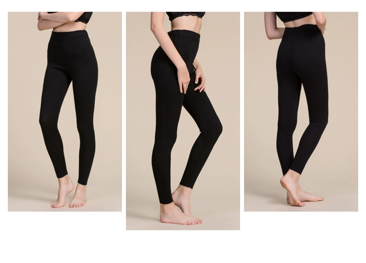 Mùa thu và mùa đông mới lụa cashmere xà cạp lụa nữ đan dày ấm len dài quần trong eo quần cotton - Quần nóng lên quần legging