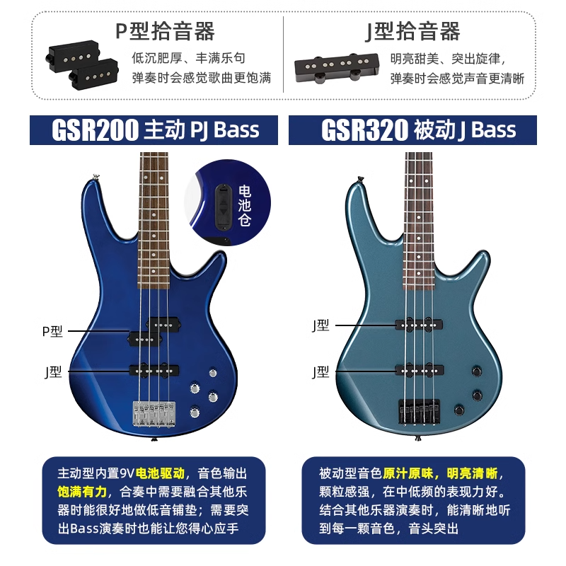 Ibanez依班娜贝斯SR300E/GSR200/320/280QA：新手必备，开启摇滚之路的秘密武器！