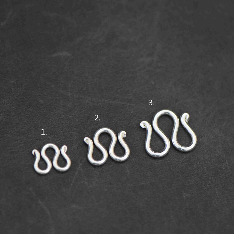 Yaojia) Thai handmade silver sterling silver DIY accessories buckle S buckle W buckle KJ04