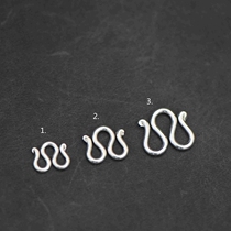 A selfie) by the Thai handmade silver pure silver DIY accessories buckle S buckle W buckle KJ04