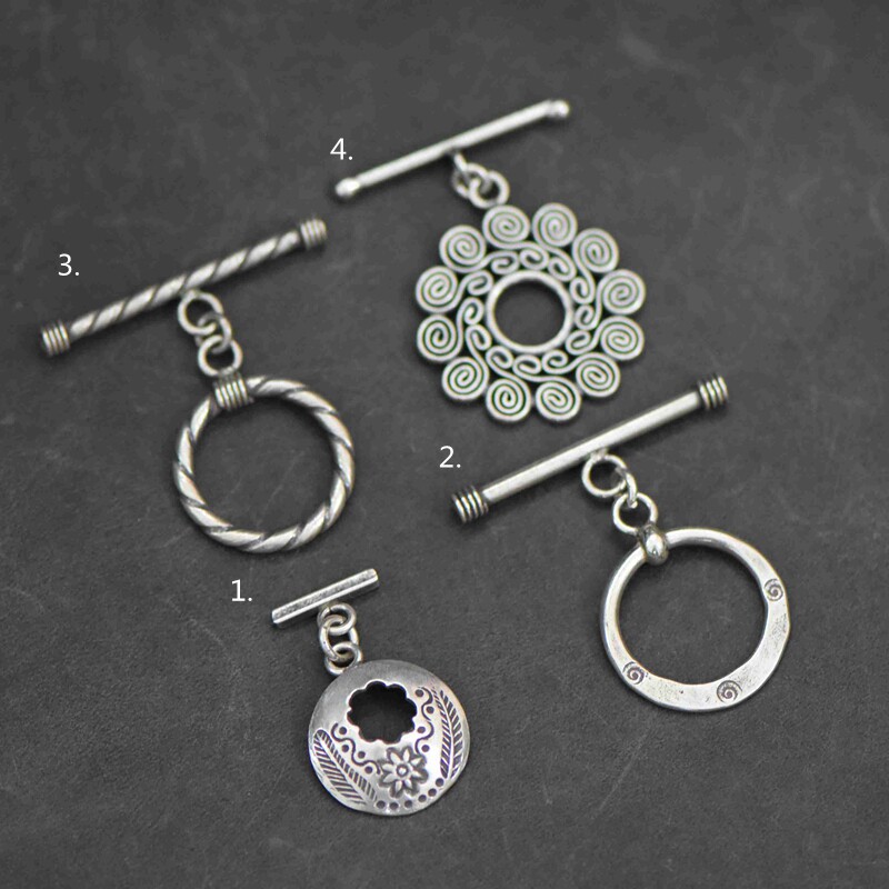 Yaojia) Thai handmade silver sterling silver DIY accessories DIY accessories buckle OT buckle KI02