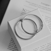 A selfie) by the Handmade silver pure silver bracelet light plate printed bracelet SZ007