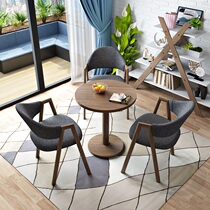 Negotiate reception back chair business meeting guest office rest area milk tea shop café home balcony wrought iron A chair