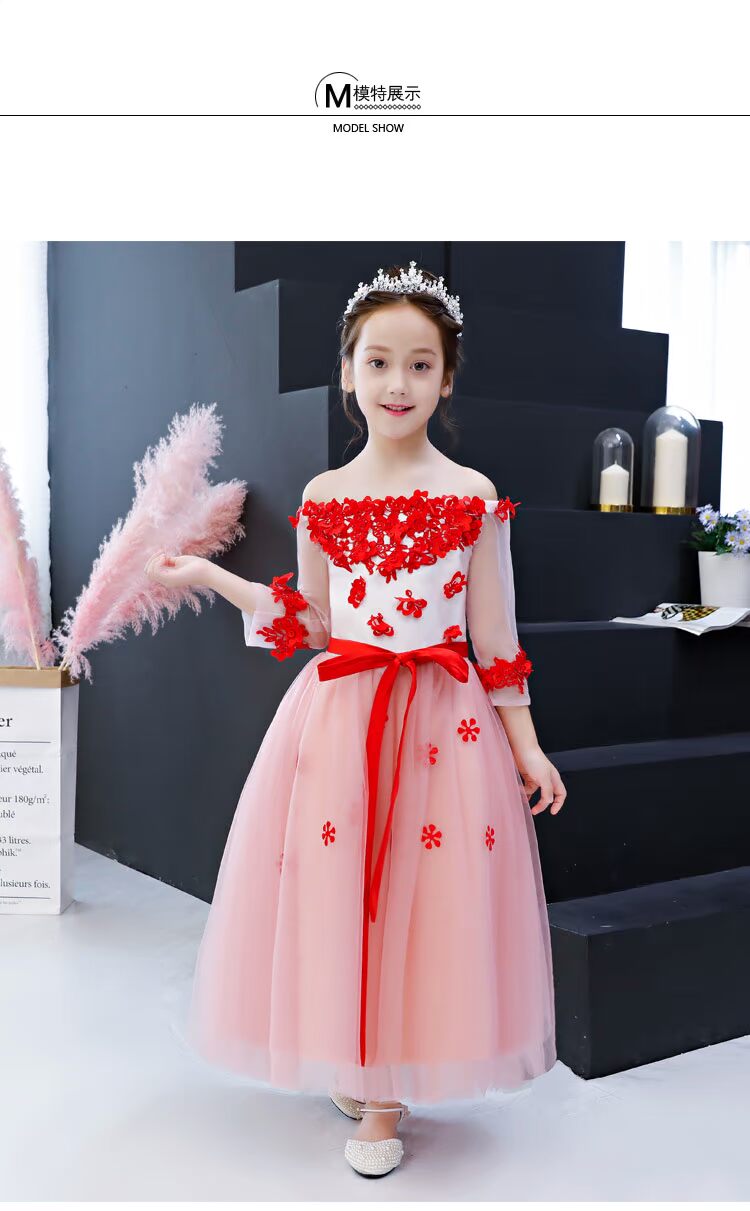Trang phục piano một vai cô gái sinh nhật công chúa váy hoa cô gái catwalk show nhỏ chủ nhà váy dạ hội trẻ em váy cưới set vest bé trai kẻ sọc ca rô kèm nơ