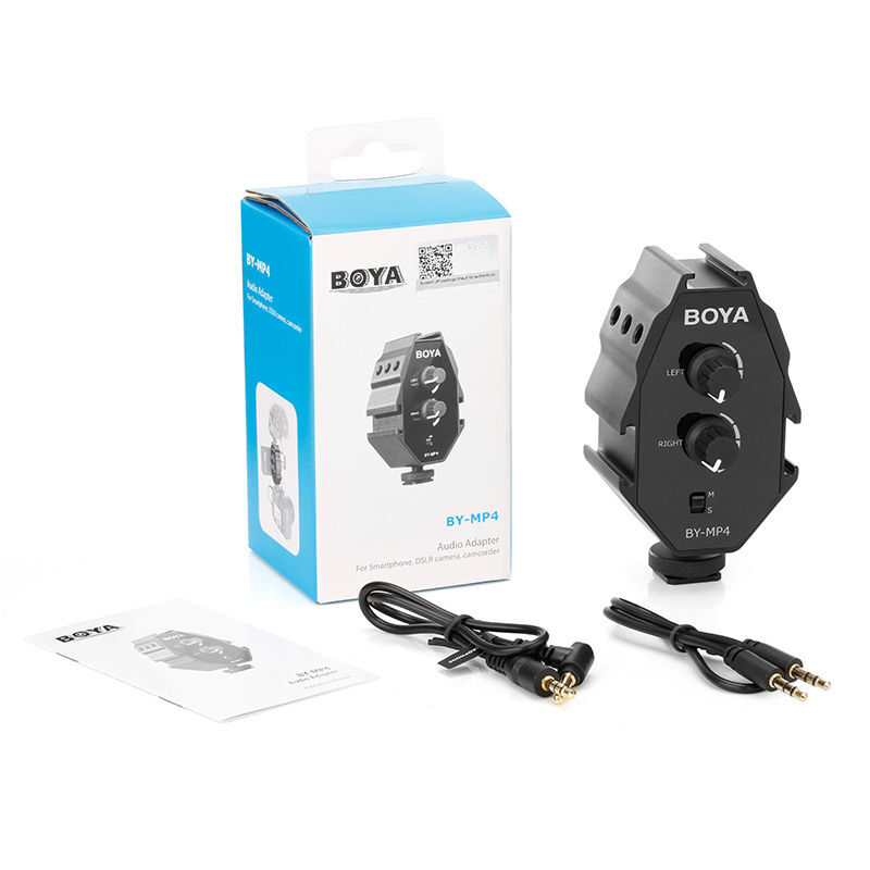 Boa BY-MP4 mixer supports 2 wireless microphones with live video shooting