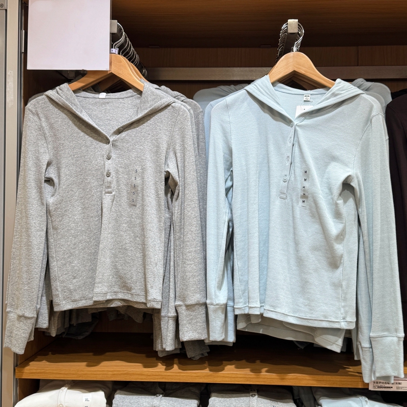 Ribbed Hooded T-Shirt/Long-Sleeved Women's Clothing 26 Autumn New Style Knitted Top Cotton Elastic Slimming Base Shirt 488298 Ribbed Hooded T-Shirt/Long-Sleeved Women's Clothing 26 Autumn New Style Knitted Top Cotton Elastic Slimming Base Shirt 488298