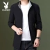 Playboy Áo gió mùa xuân và mùa thu cho nam Long Slim Hàn Quốc Xu hướng nam Áo khoác mùa thu - Áo gió áo gió nam đẹp Áo gió