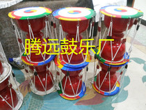 Adult cowhide Korean drawstring long drum Korean waist drum whole section of wood hollowing out drum stick 45*35