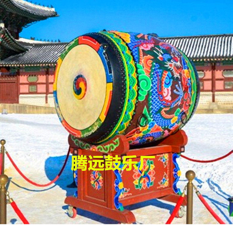 One meter of various sizes Korean full-painted cowhide drum decoration decoration drum Korean drum supports customization