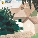 Американская ландшафтная столовая ресторан декоративная картина Одиночная горизонтальная версия висящей картины Комната крыльца маленькая стена диван задний стена роспись