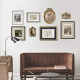 Семейная европейская световая роскошная декоративная живопись Американская гостиная диван с рамой декоративной живопись простая и красивая атмосфера.