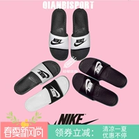 Giày thể thao Nike NIKE Benassi màu đen và trắng slippers đôi dép 818736-011 343880-090 - Dép thể thao dép nam