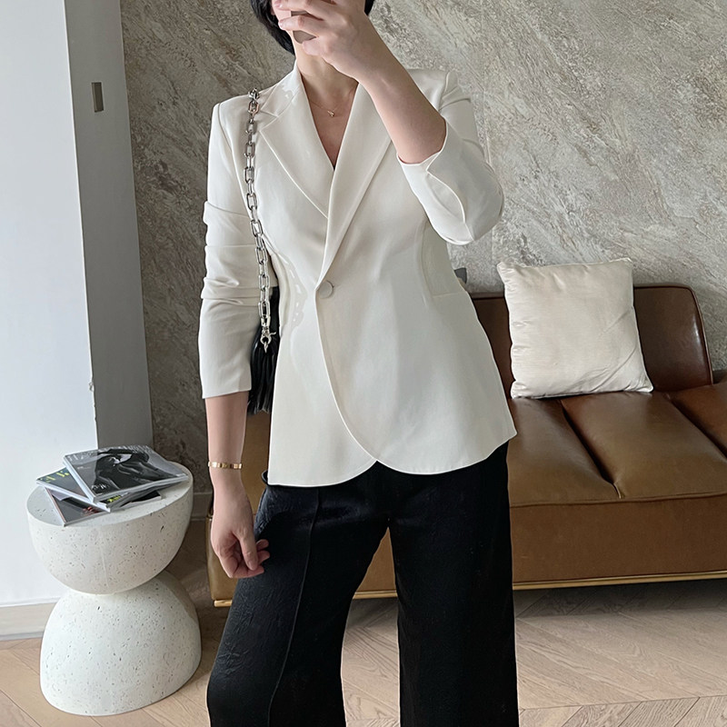 TH Theorist's newest knitting waist waist buckle large suit suitable for spring and summer drape texture 0408A2