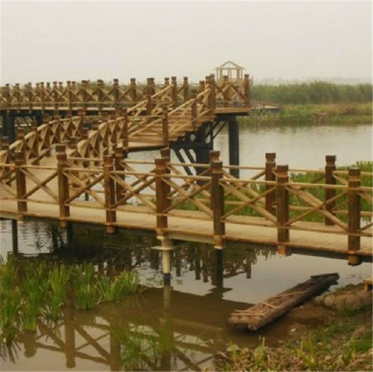 Sản phẩm làm vườn ngoài trời ngoài trời Carbonized Anticorrosive Wood Arch Bridge Cầu gỗ Công viên Biệt thự Cảnh quan Cầu trang trí - Nguồn cung cấp vườn