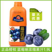 Wide Village Blueberries Concentrated Juice Drinks Thick Pulp Milk Tea Planing Ice Sand Water Fruit Tea Drinks for Flushing Sweet raw materials